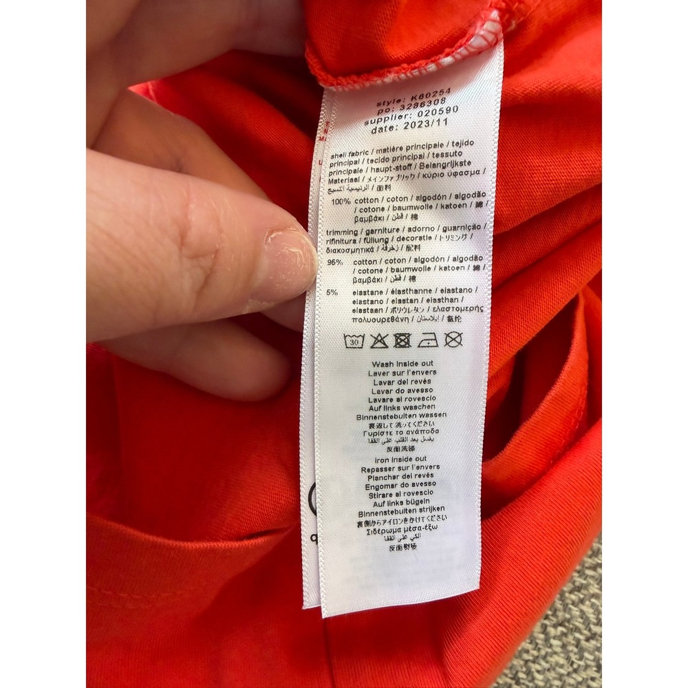 KENZO KIDS Girls Red Flower Designer Logo Basic Crewneck T-Shirt Sz 6A - Picture 7 of 7